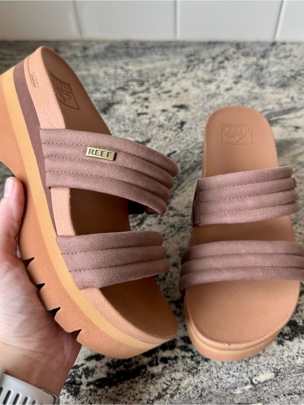Reef Women’s Kaia 2.5 Platform Sandals Vintage Oasis. Size 6. Like new!